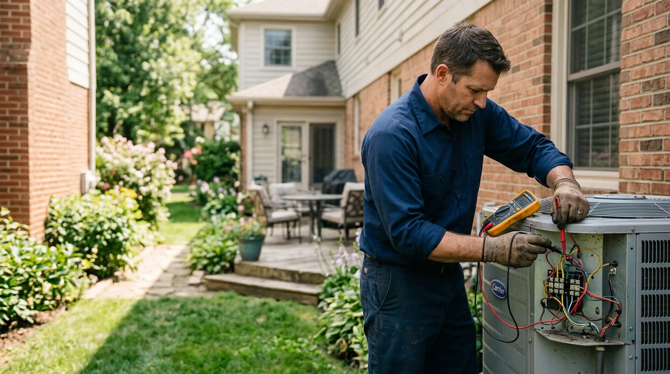 HVAC technician working near Vida, OR